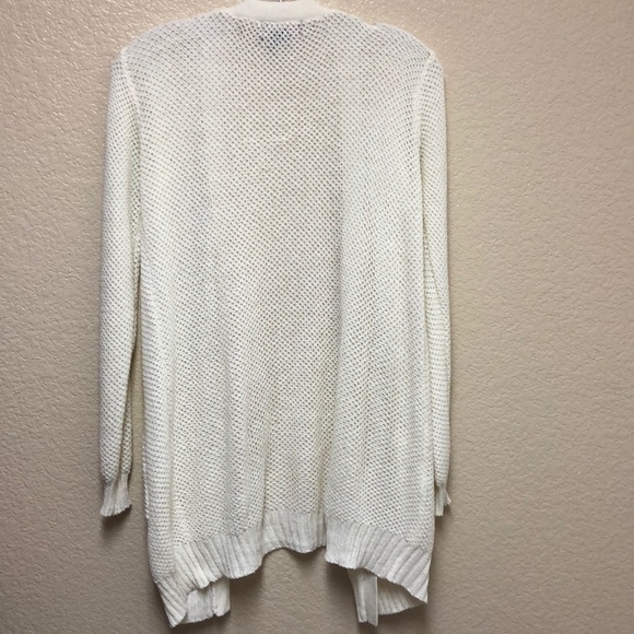 Say What? Ivory long sleeve open knit sweater - Picture 4 of 8